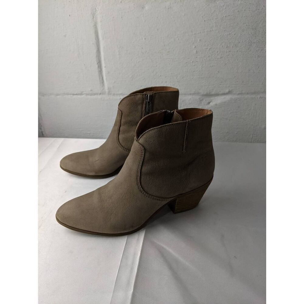 Frye‎ Jennifer Gray Leather Ankle Boots Sz 8M